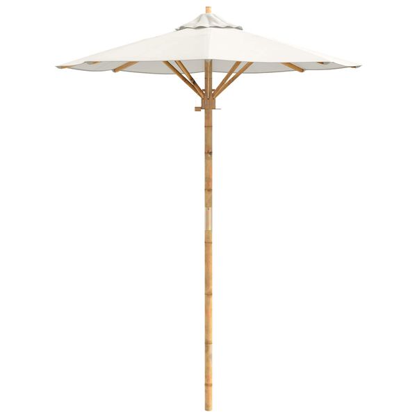 vidaXL Garden Parasol Cream White &Oslash; 150 x 210 cm Bamboo
