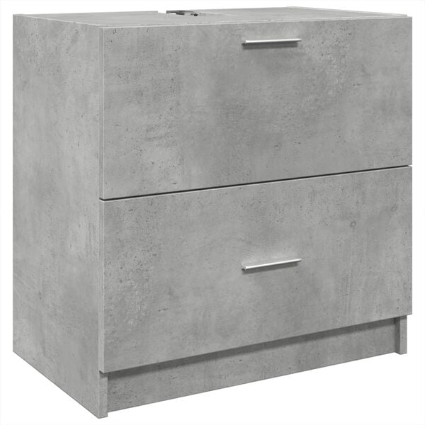 vidaXL Sink Cabinet Concrete Grey 59x37x59 cm Engineered Wood