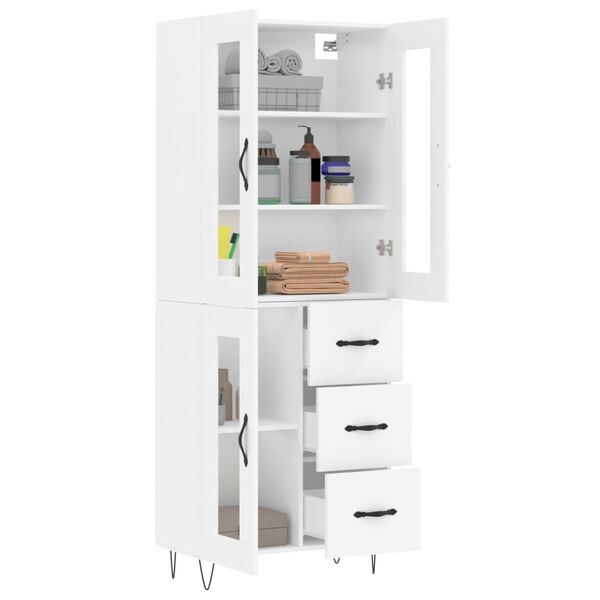 vidaXL Highboard White 69.5x34x180 cm Engineered Wood
