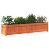 vidaXL Garden Planter Wax Brown 150x31x31 cm Solid Wood Pine