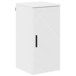 vidaXL Bathroom Cabinet with Door High Gloss White 30 x 31.5 x 61 cm