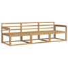 vidaXL Outdoor Sofa Set 3 pcs White Solid Acacia Wood