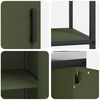 vidaXL Kitchen Storage Set with Shelf Other 3 pcs Olive Green Steel