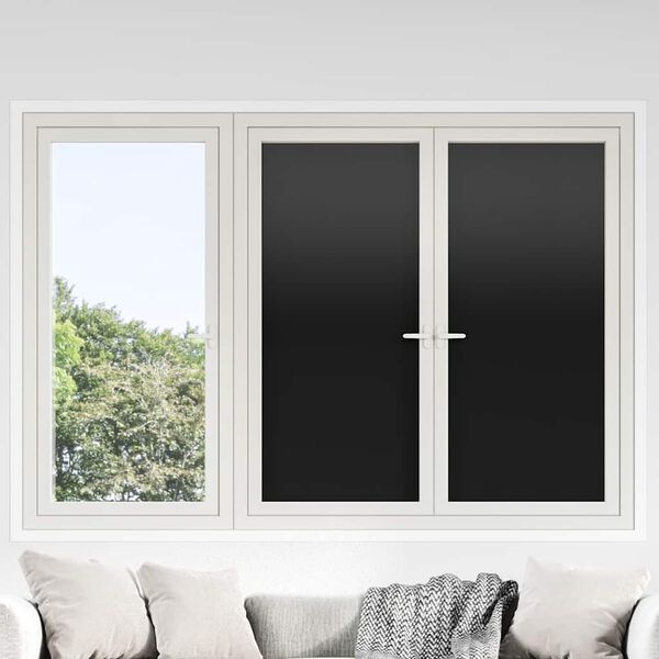 vidaXL Window Films 3 pcs Static Frosted Black PVC