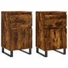 vidaXL Sideboards 2 pcs Smoked Oak 40x35x70 cm Engineered Wood