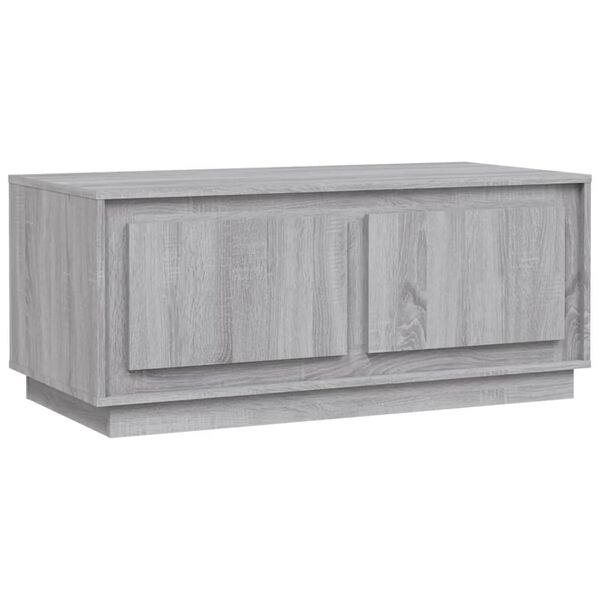 vidaXL Coffee Table Grey Sonoma 102x50x44 cm Engineered Wood