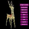 vidaXL 3D Reindeer with 140 LEDs Warm white 128 cm PET