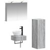 vidaXL Bathroom Cabinet Set 4 pcs Grey Sonoma Engineered Wood