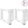 vidaXL Coffee Table Legs T-Shaped&nbsp;2 pcs White 40x25x(30-31) cm Steel