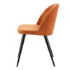 Venture Home Dining Chairs 2 pcs Velvet Velvet Black and Rusty Orange