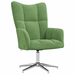 vidaXL Relaxing Chair Light Green Velvet