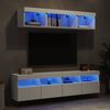 vidaXL 5 Piece TV Wall Units with LED White Engineered Wood
