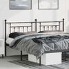 vidaXL Metal Headboard Black 180 cm