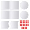 vidaXL Mirror Tile | Set of 16 | Transparent | Glass | Medium