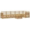 vidaXL Outdoor Sofa Set 7 pcs White 59 x 59 x 37 cm Solid Acacia Wood