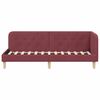 vidaXL Corner Bed Frame with Headboard Wine Red 80 x 200 cm Fabric