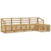 vidaXL Outdoor Sofa Set 5 pcs White Solid Acacia Wood