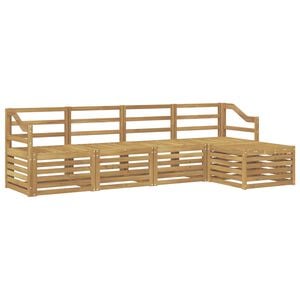 vidaXL Outdoor Sofa Set 5 pcs White Solid Acacia Wood