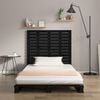 vidaXL Wall Headboard Black 126x3x91.5 cm Solid Wood Pine