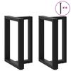 vidaXL Dining Table Legs T-Shaped&nbsp;2 pcs Black 50x35x(72-73) cm Steel