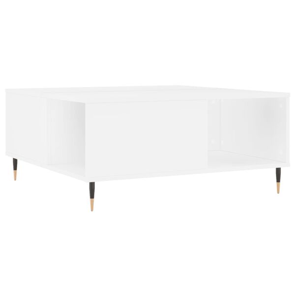 vidaXL Coffee Table White 80x80x36.5 cm Engineered Wood