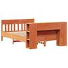 vidaXL Bookcase Bed without Mattress Wax Brown 150x200 cm King Size Solid Wood Pine