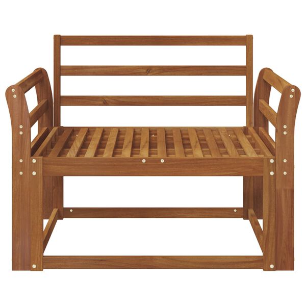 vidaXL Outdoor Middle Sofa Solid Acacia Wood Natural