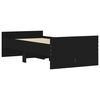 vidaXL Bed Frame with Drawers without Mattress Black 90x200 cm