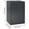 vidaXL Safe Box with Lock Dark grey 35 x 31 x 50 cm Steel