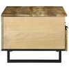vidaXL Coffee Table Brown and Black 80 x 54 x 40 cm Solid Acacia wood