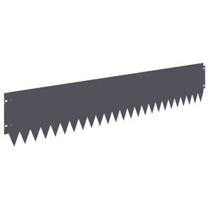 vidaXL Lawn Edging 20 pcs 103 x 20 cm Steel Anthracite