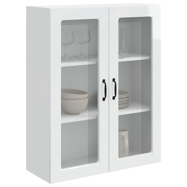 vidaXL Kitchen Cabinet Kalmar High Gloss White 80 x 31 x 100 cm