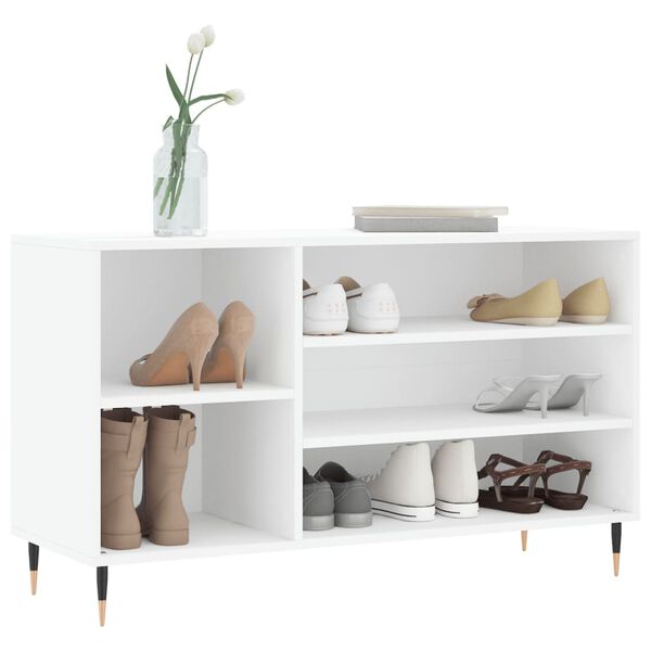 vidaXL Shoe Cabinet White 102x36x60 cm Engineered Wood
