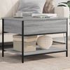 vidaXL Coffee Table Grey Sonoma 70x50x50 cm Engineered Wood and Metal