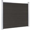 vidaXL Fence Panel WPC 180x146 cm Black