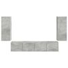vidaXL TV Wall Cabinet Set 4 pcs Concrete Grey Engineered Wood
