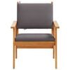 vidaXL Garden Chair with Cushion 2 pcs Anthracite Solid Acacia Wood