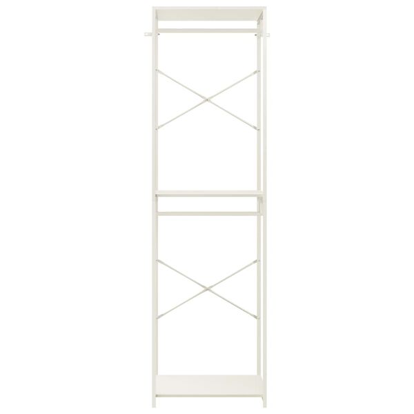 vidaXL Wardrobe White 60x40x213 cm Metal and Engineered Wood