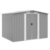 vidaXL Garden Storage Shed Grey Metal 257x205x178 cm