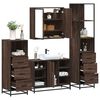 vidaXL 4&nbsp;Piece Bathroom Furniture Set&nbsp;Brown Oak Engineered Wood