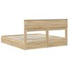 vidaXL Storage Bed with Drawer Sonoma Oak 180 x 200 cm Engineered Wood