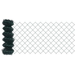 vidaXL Chain Link Fence 25 x 0.6 m Steel Green