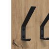 vidaXL Wall-Mounted Coat Rack Artisan oak 20 x 1.5 x 100 cm