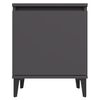 vidaXL Bed Cabinets with Metal Legs Grey 40x30x50 cm