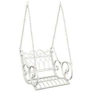 vidaXL Swing Bench Steel 71 x 75 x 59 cm Antique White