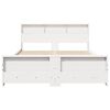 vidaXL Bed Frame with Headboard White 160 x 200 cm Engineered Wood