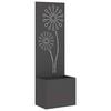 vidaXL Garden Privacy Screen Black 50 x 150 cm Cold-rolled steel
