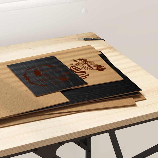 vidaXL Decor Panels 50 pcs Black Oak 30 x 42 x 0.27 cm Engineered Wood