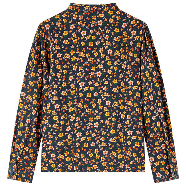 Kids' Shirt with Band Collar Navy 104