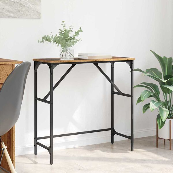 vidaXL Console Table Old Wood 75 x 32 x 75 cm Engineered Wood